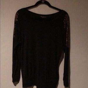 Forever 21 black and gold knit top